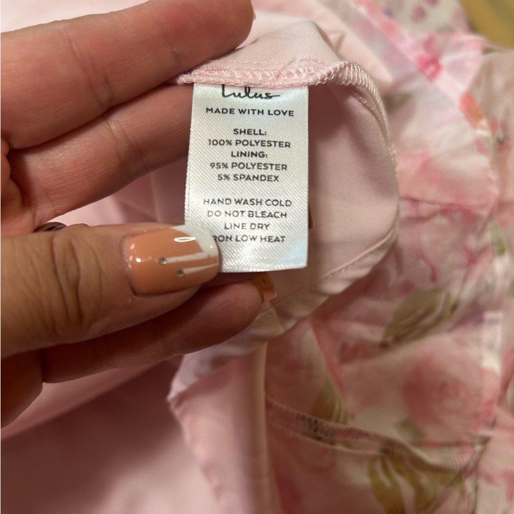 Pristine Cutie Light Pink Floral Organza Bustier Midi Dress - Picture 8 of 10